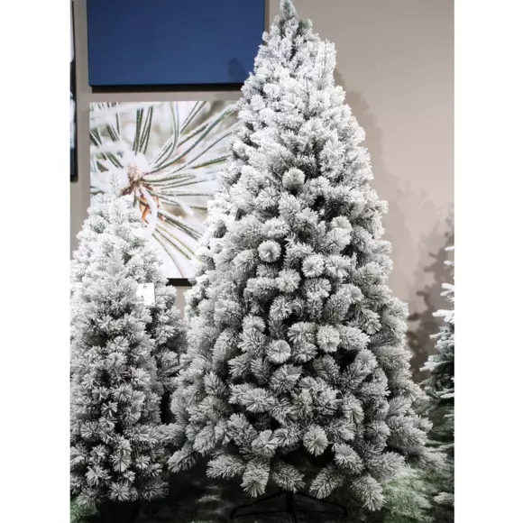 Eminza Sapin Artificiel De Noël Edmonton H150 Cm Vert Enneigé