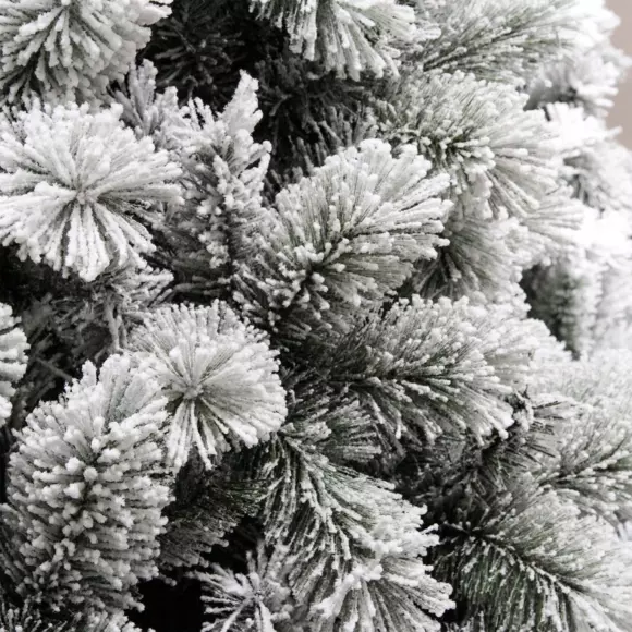 Eminza Sapin Artificiel De Noël Edmonton H150 Cm Vert Enneigé