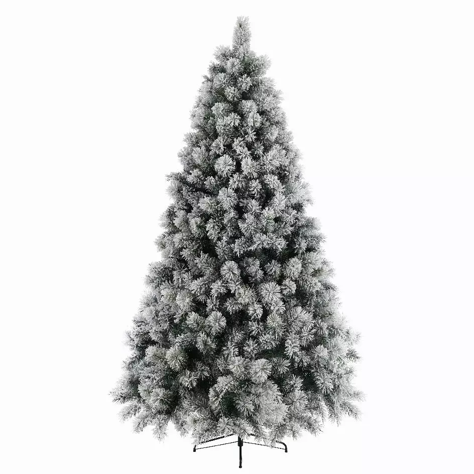 eminza Sapin artificiel de Noël Edmonton H180 cm Vert enneigé