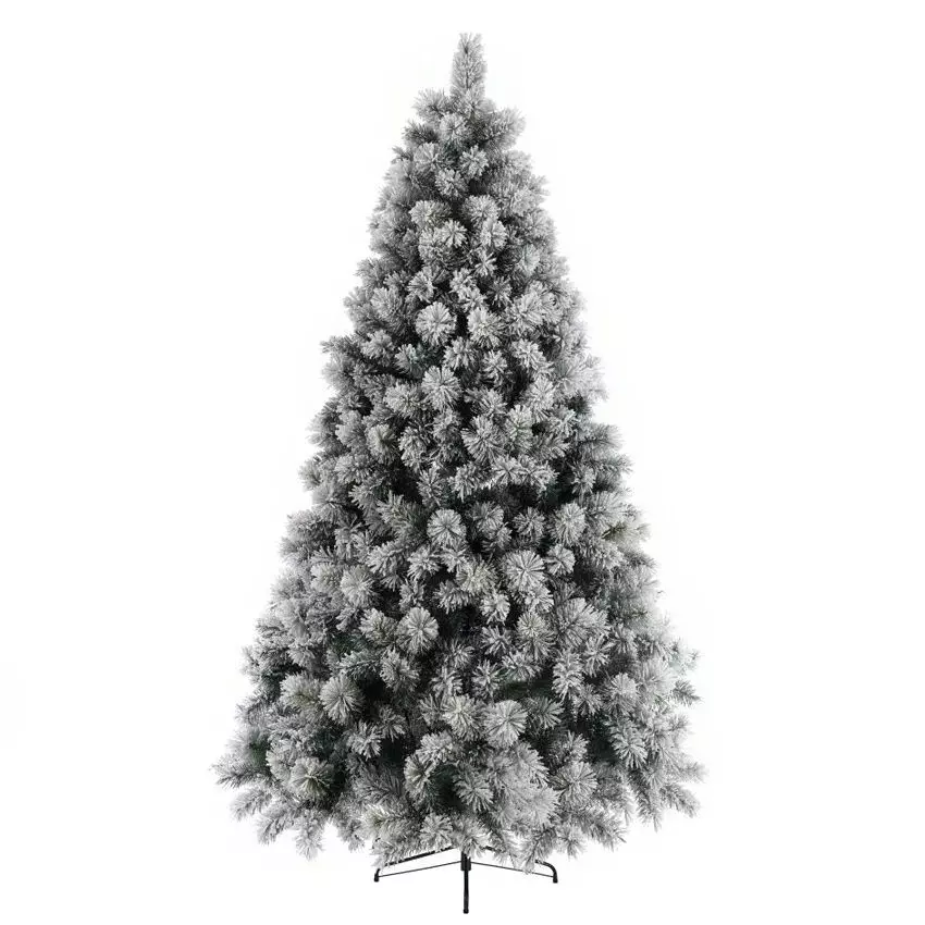 eminza Sapin artificiel de Noël Edmonton H240 cm Vert enneigé