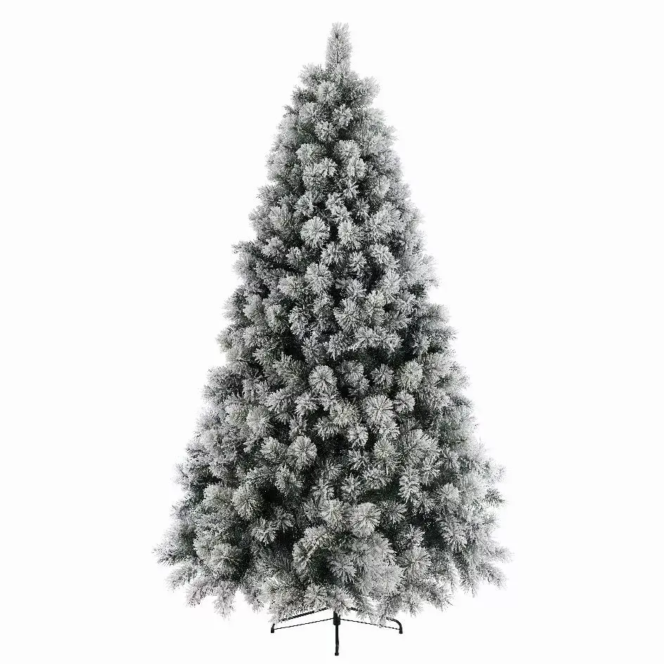 eminza Sapin artificiel de Noël Edmonton H300 cm Vert enneigé