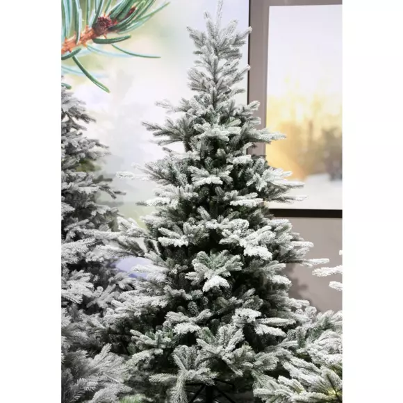 Eminza Sapin Artificiel De Noël Glorious H180 Cm Vert Enneigé