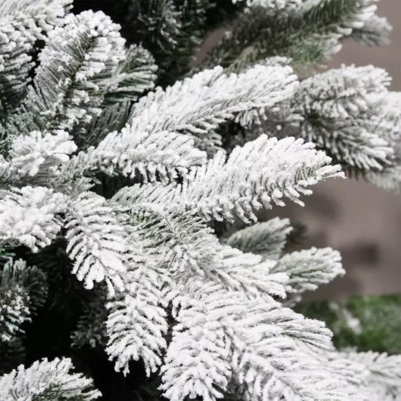 Eminza Sapin Artificiel De Noël Glorious H180 Cm Vert Enneigé