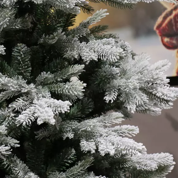 Eminza Sapin Artificiel De Noël Glorious H210 Cm Vert Enneigé