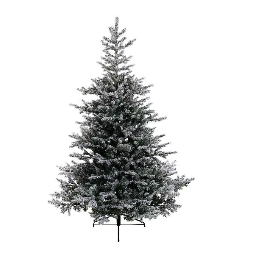 eminza Sapin artificiel de Noël Glorious H210 cm Vert enneigé