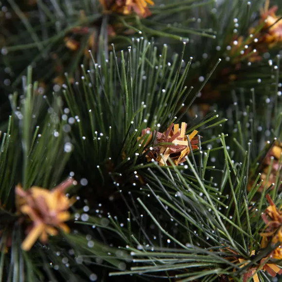 Eminza Sapin Artificiel De Noël H180 Cm Stockholm Vert Finition Perlée