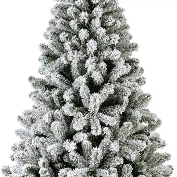 Eminza Sapin Artificiel De Noël King H210 Cm Vert Enneigé