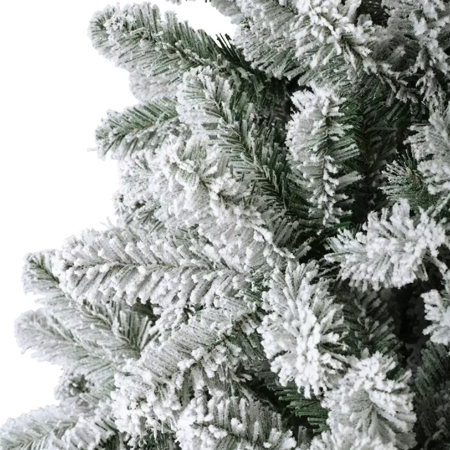 Eminza Sapin Artificiel De Noël King H210 Cm Vert Enneigé