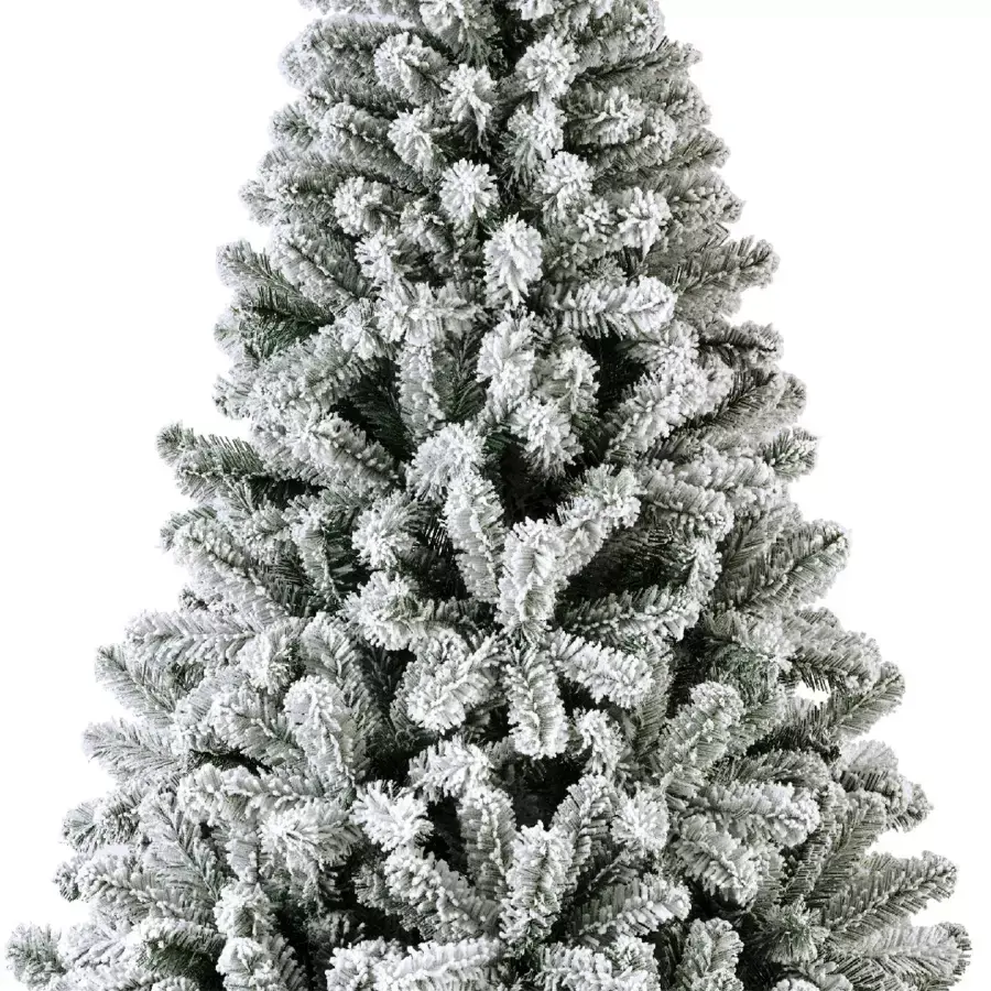 Eminza Sapin Artificiel De Noël King H240 Cm Vert Enneigé