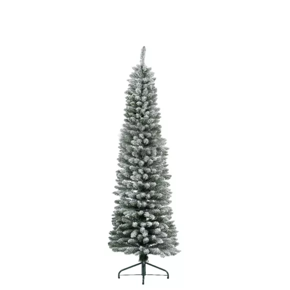 Eminza Sapin Artificiel De Noël Narrow H180 Cm Vert Enneigé