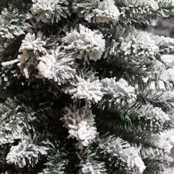 Eminza Sapin Artificiel De Noël Narrow H240 Cm Vert Enneigé