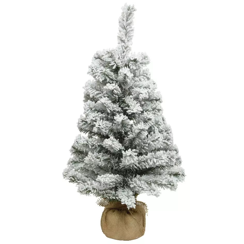 eminza Sapin artificiel de Noël Royal H60 cm Vert enneigé