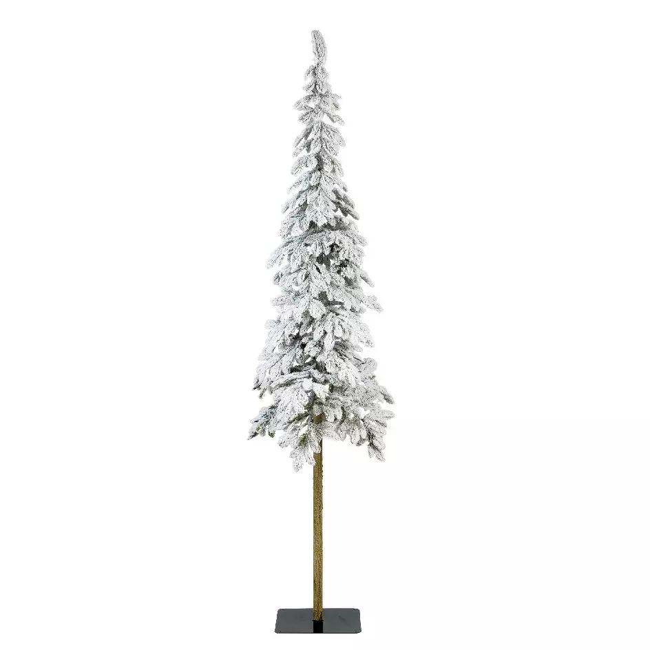 eminza Sapin artificiel de Noël Sierra H120 cm Vert enneigé