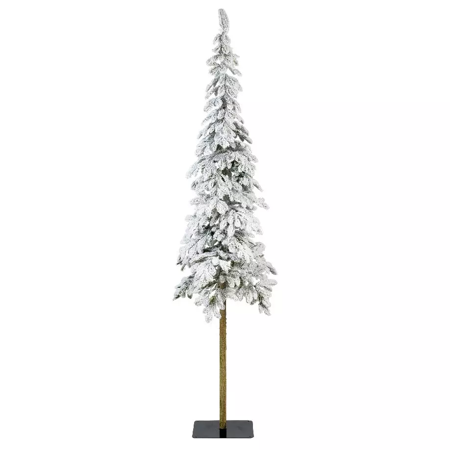 eminza Sapin artificiel de Noël Sierra H240 cm Vert enneigé