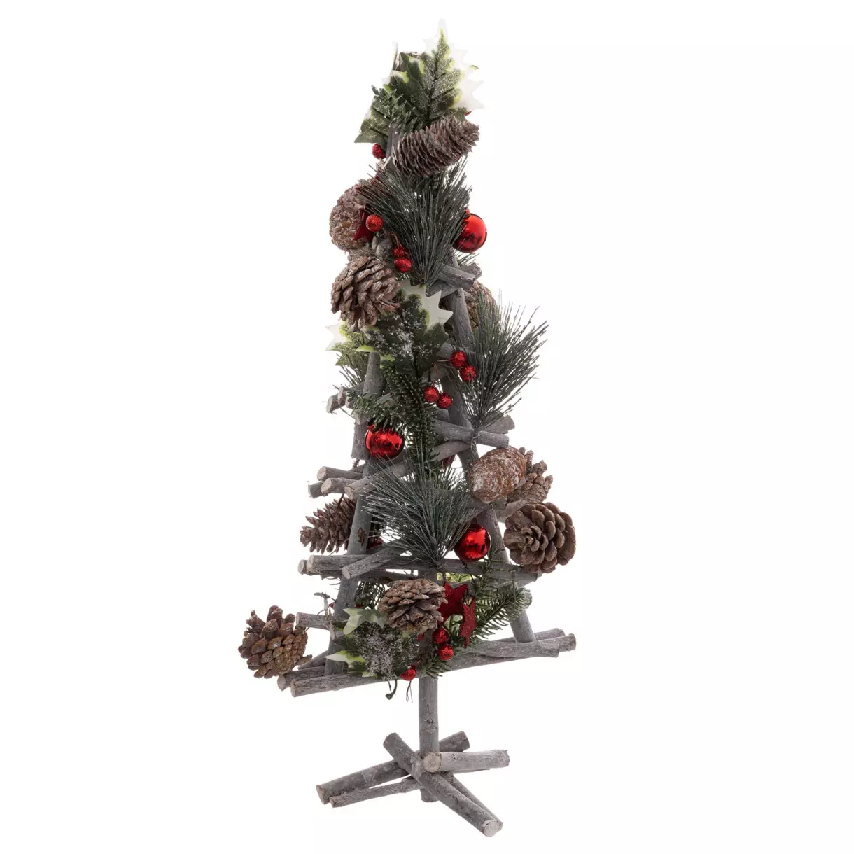 eminza Sapin artificiel de table Branches Nature H55 cm Rouge