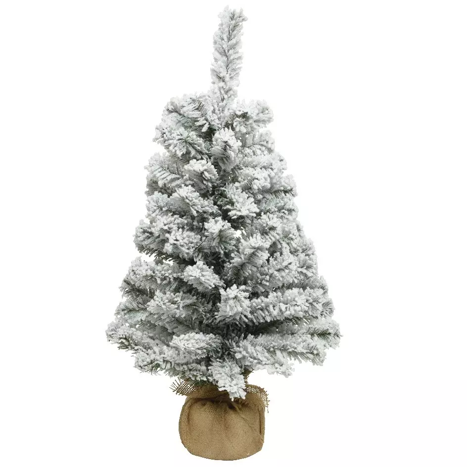 eminza Sapin artificiel de table (H75 cm) Royal Vert enneigé