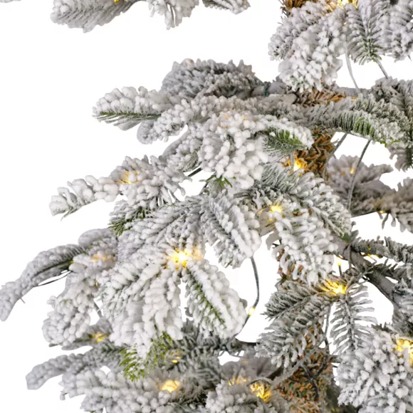 Eminza Sapin De Noël Artificiel Lumineux 150 LED H180 Cm Sierra Vert Enneigé