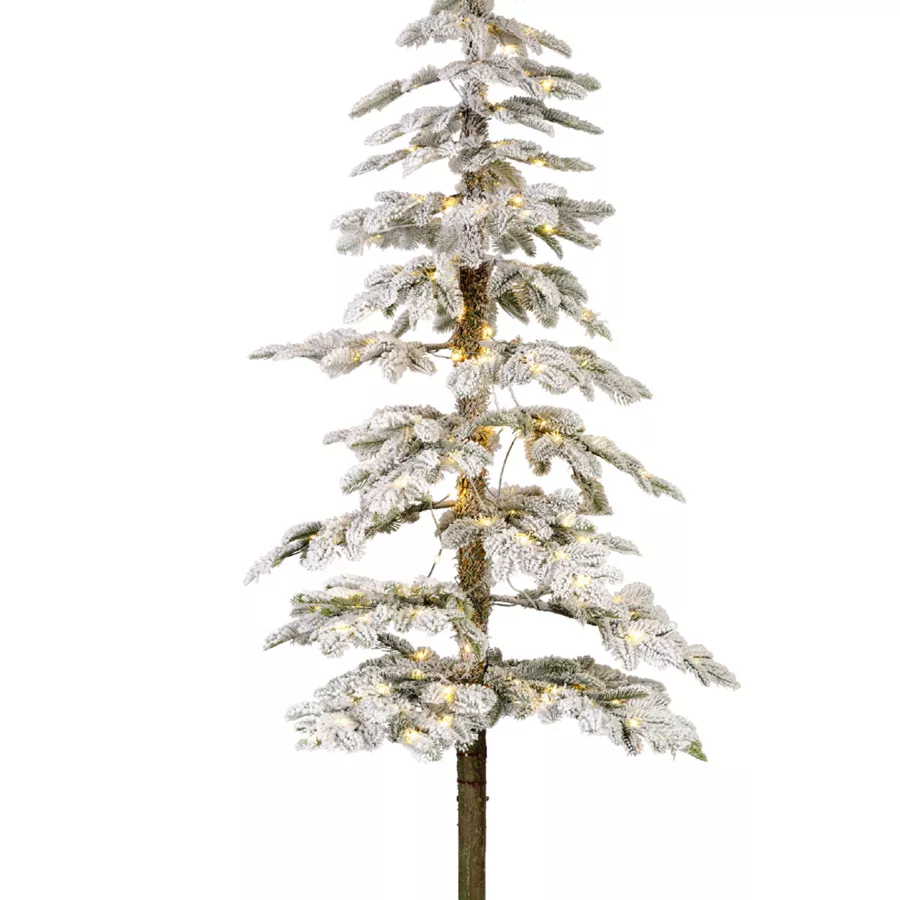 Eminza Sapin De Noël Artificiel Lumineux 150 LED H180 Cm Sierra Vert Enneigé