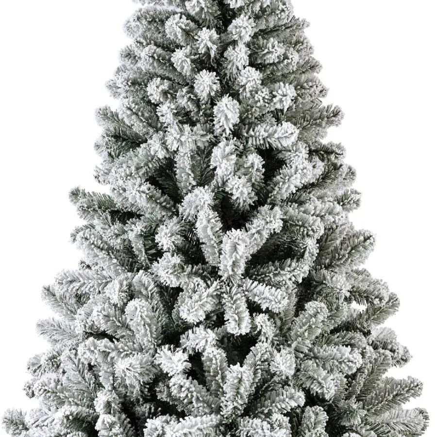 Eminza Sapin De Noël Artificiel Lumineux 200 LED H150 Cm King Vert Enneigé