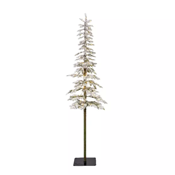 Eminza Sapin De Noël Artificiel Lumineux 200 LED H210 Cm Sierra Vert Enneigé