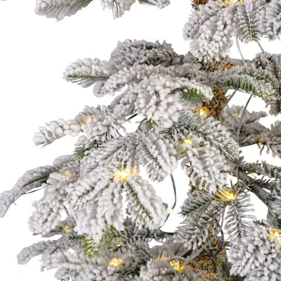 Eminza Sapin De Noël Artificiel Lumineux 250 LED H240 Cm Sierra Vert Enneigé