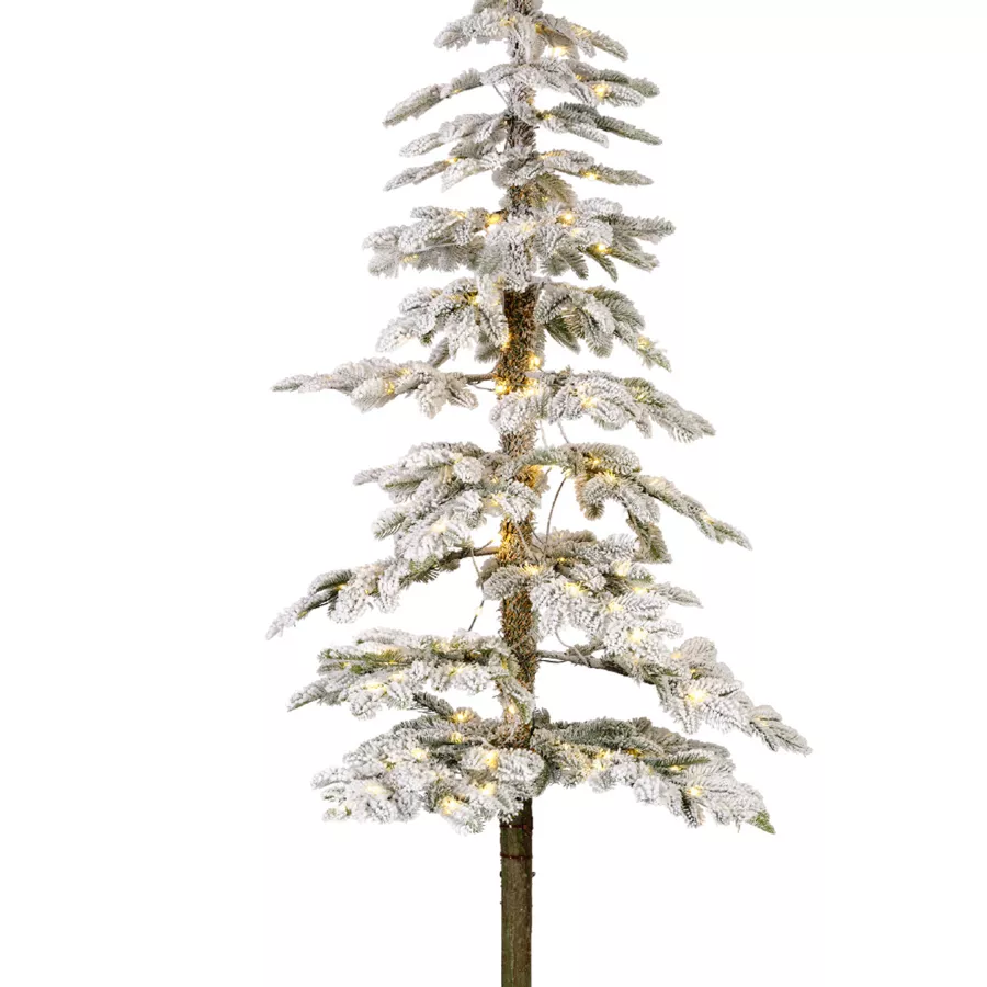Eminza Sapin De Noël Artificiel Lumineux 250 LED H240 Cm Sierra Vert Enneigé