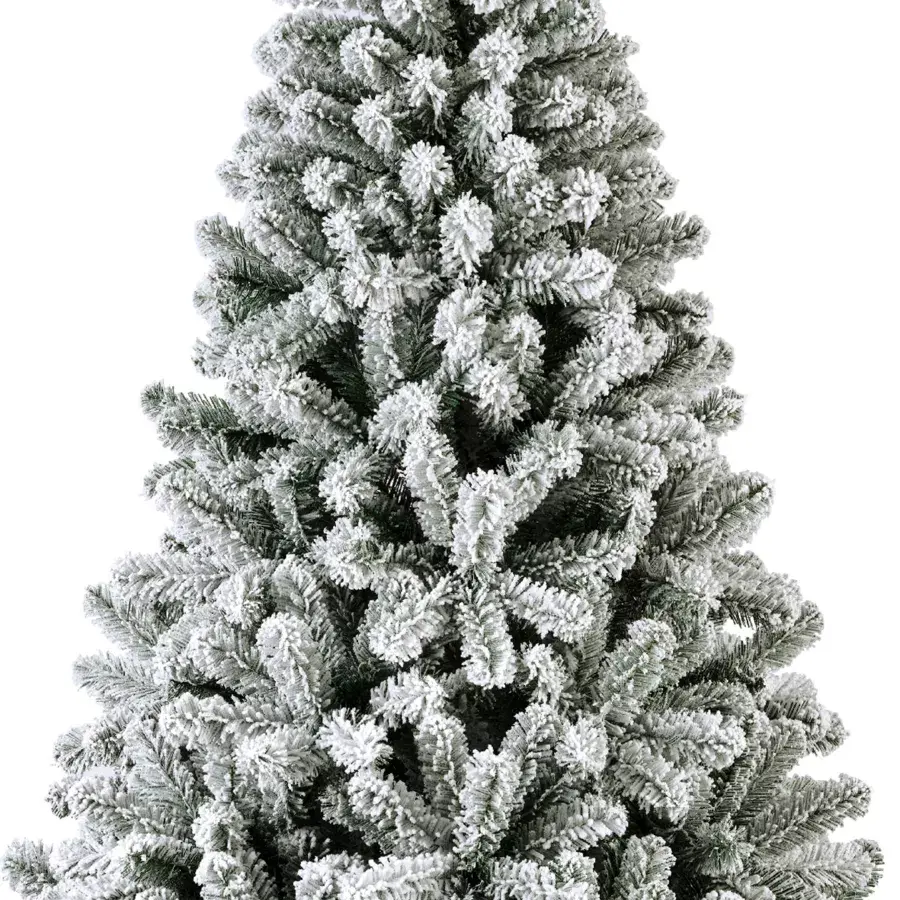 Eminza Sapin De Noël Artificiel Lumineux 260 LED H180 Cm King Vert Enneigé