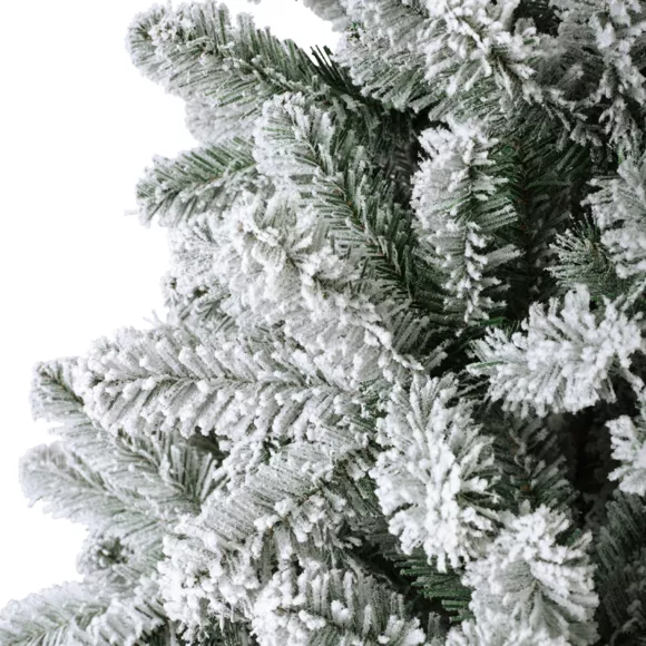 Eminza Sapin De Noël Artificiel Lumineux 320 LED H210 Cm King Vert Enneigé