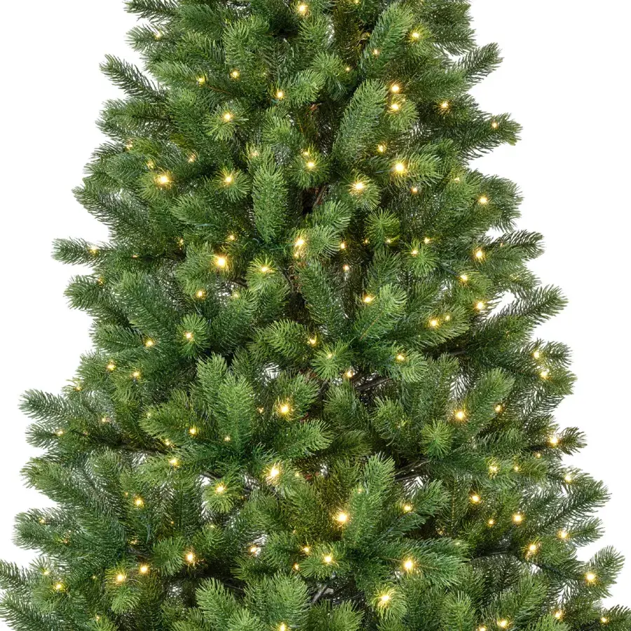 Eminza Sapin De Noël Artificiel Lumineux 350 LED H180 Cm Ottawa Luxe Vert Sapin