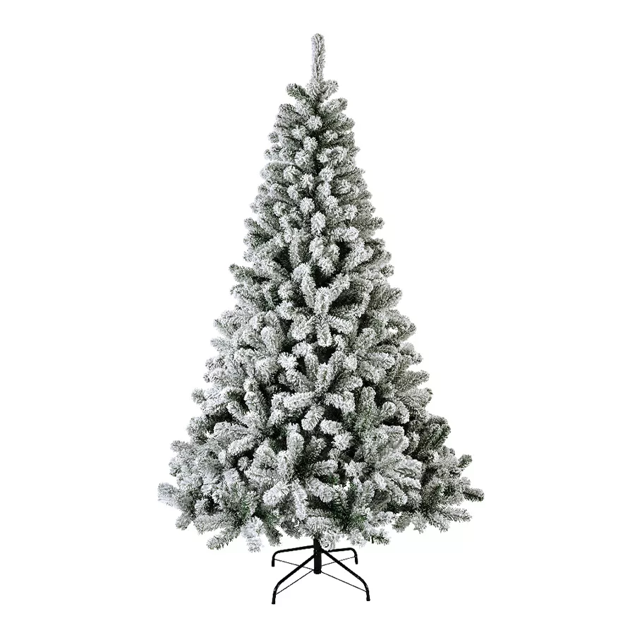 eminza Sapin de Noël artificiel lumineux 640 LED H300 cm King Vert enneigé