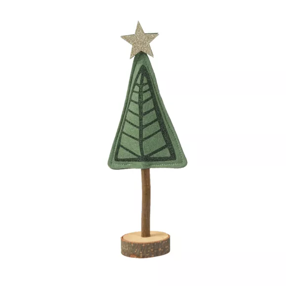 Eminza Sapin En Feutrine à Poser (H27 Cm) Alpin Vert Romarin