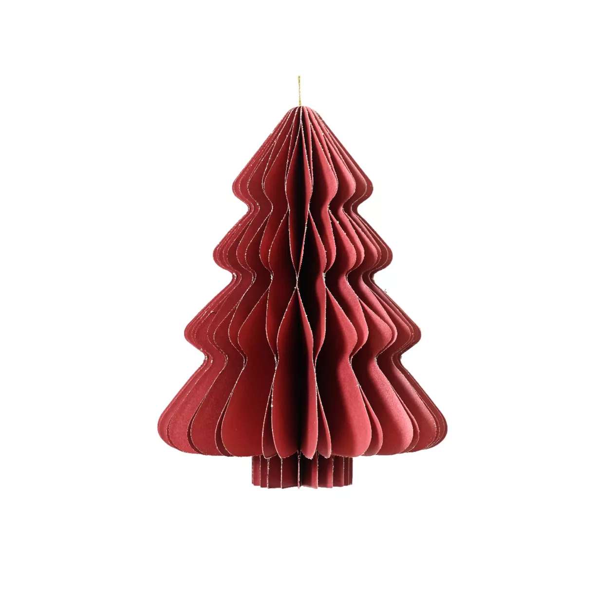 eminza Sapin en papier à suspendre (H15 cm) Fermeture Magnétique Rouge