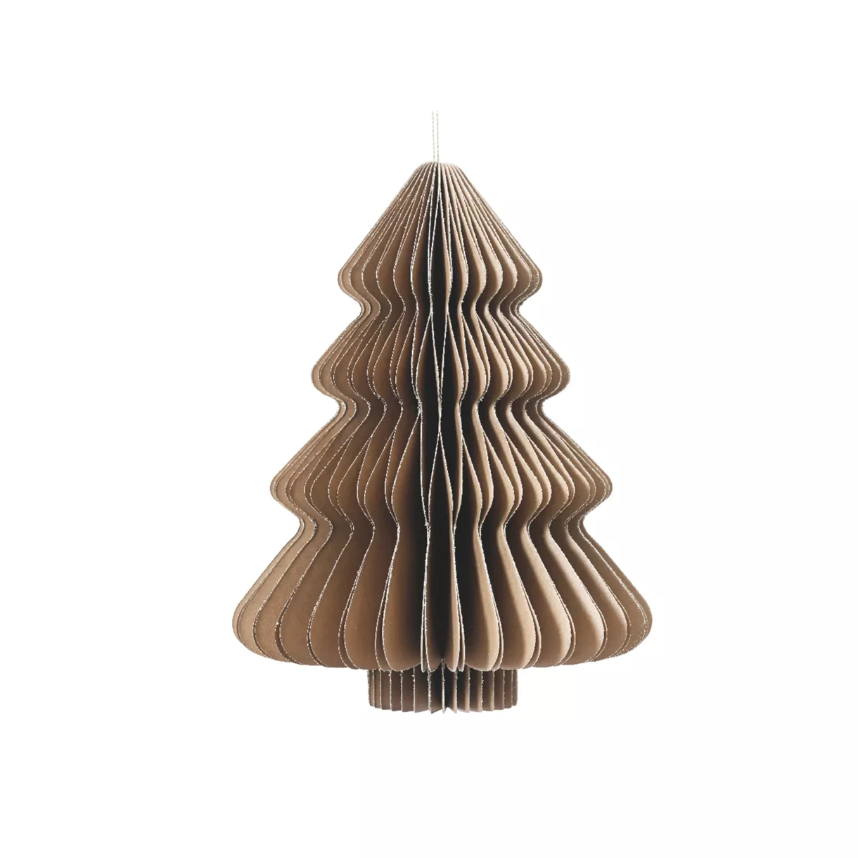 eminza Sapin en papier à suspendre (H15 cm) Fermeture Magnétique Brun