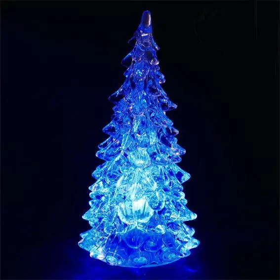 Eminza Sapin Lumineux à Piles (H8 Cm) Noël Fantaisie Multicouleur