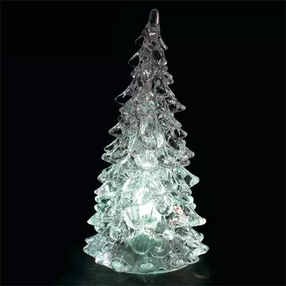 Eminza Sapin Lumineux à Piles (H8 Cm) Noël Fantaisie Multicouleur