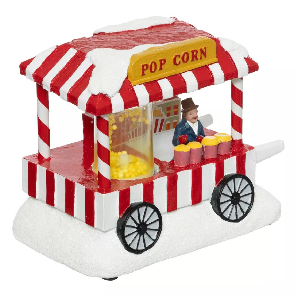 eminza Scène de vie illuminée à piles (H12 cm) Stand de Popcorn