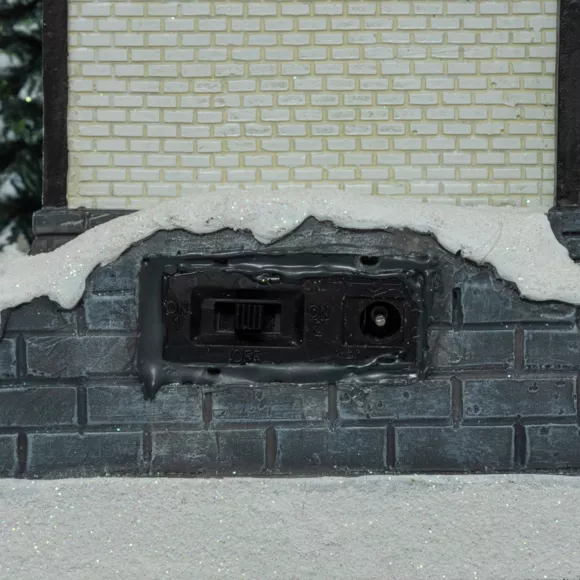 Eminza Scène De Vie Illuminée Musicale Et Animée (H30 Cm) Église Du Village