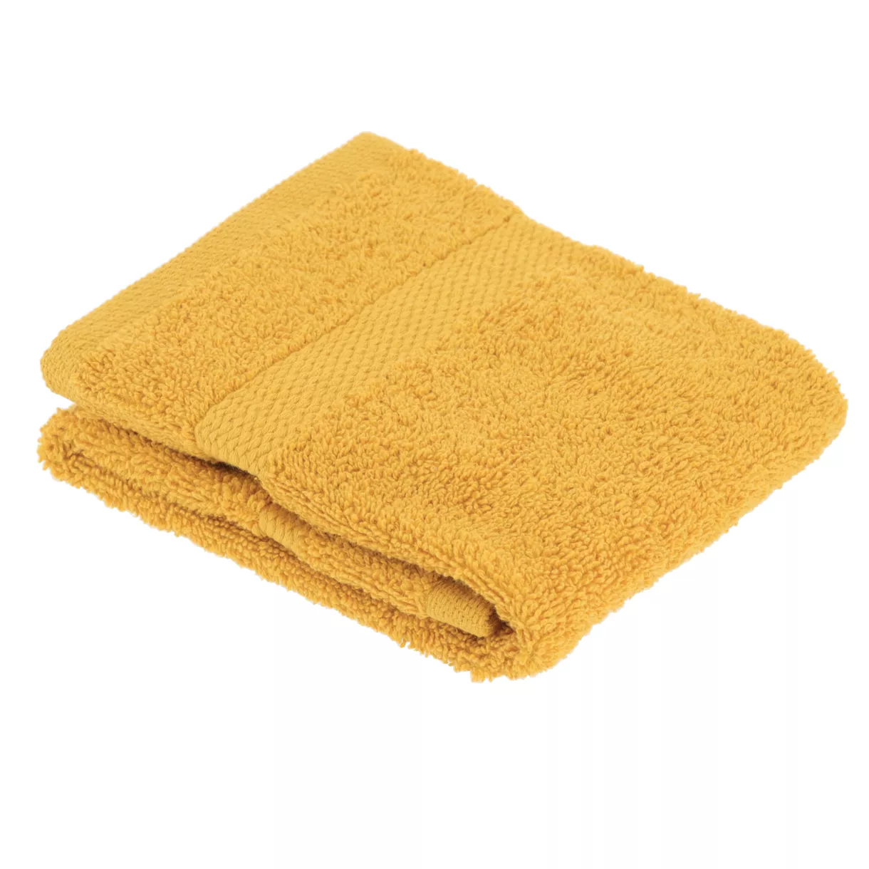 eminza Serviette de bain coton (30 x 50 cm) Timeless Jaune moutarde