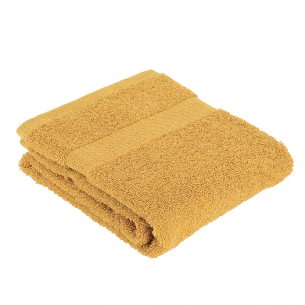 eminza Serviette de bain coton (50 x 90 cm) Timeless Jaune moutarde