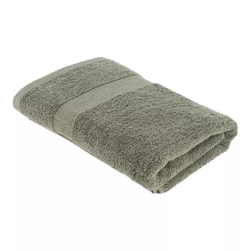 eminza Serviette de bain coton (70 x 130 cm) Timeless Vert kaki