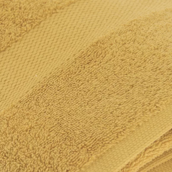 Eminza Serviette De Bain Coton (90 X 150 Cm) Timeless Jaune Moutarde