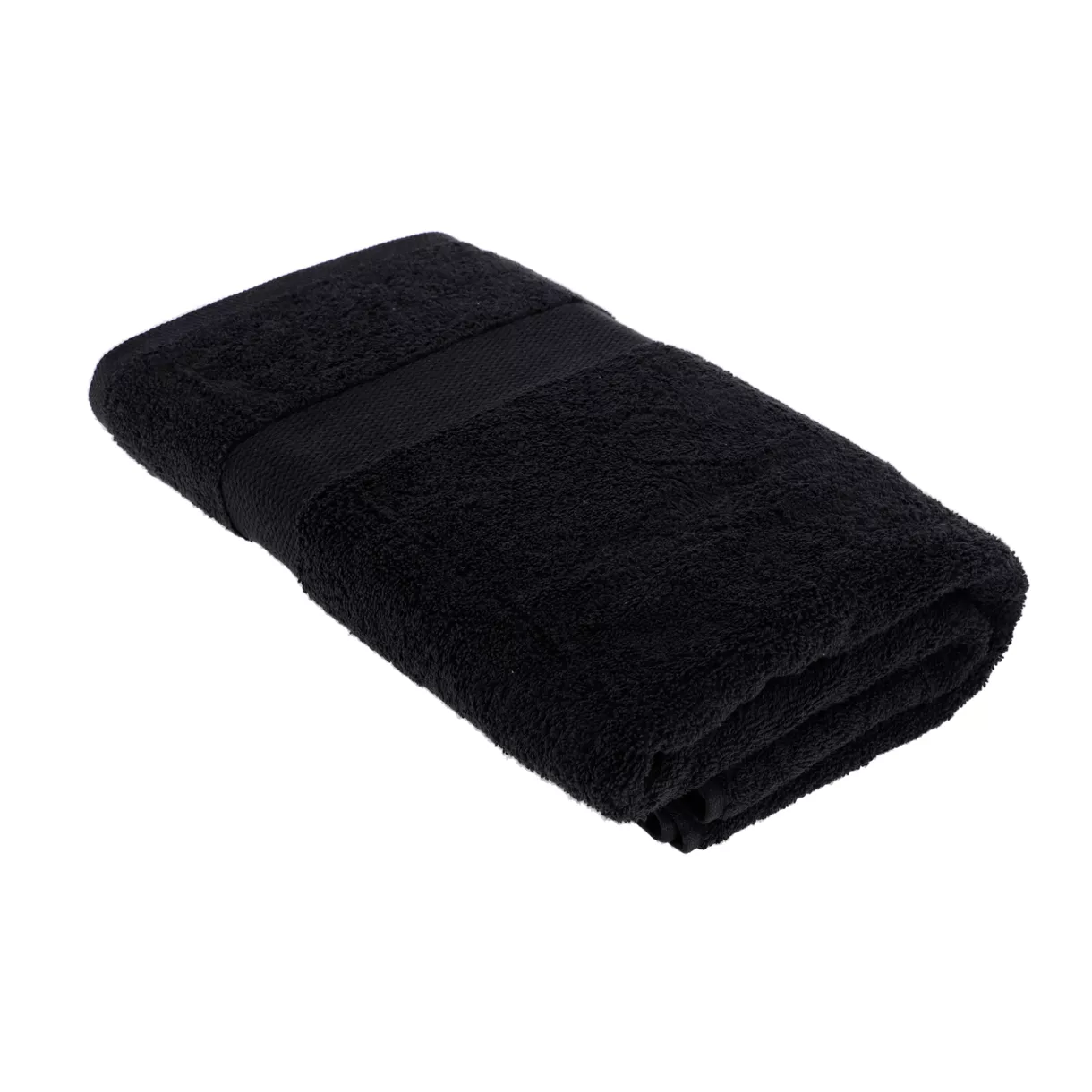 eminza Serviette de bain coton (90 x 150 cm) Timeless Noire