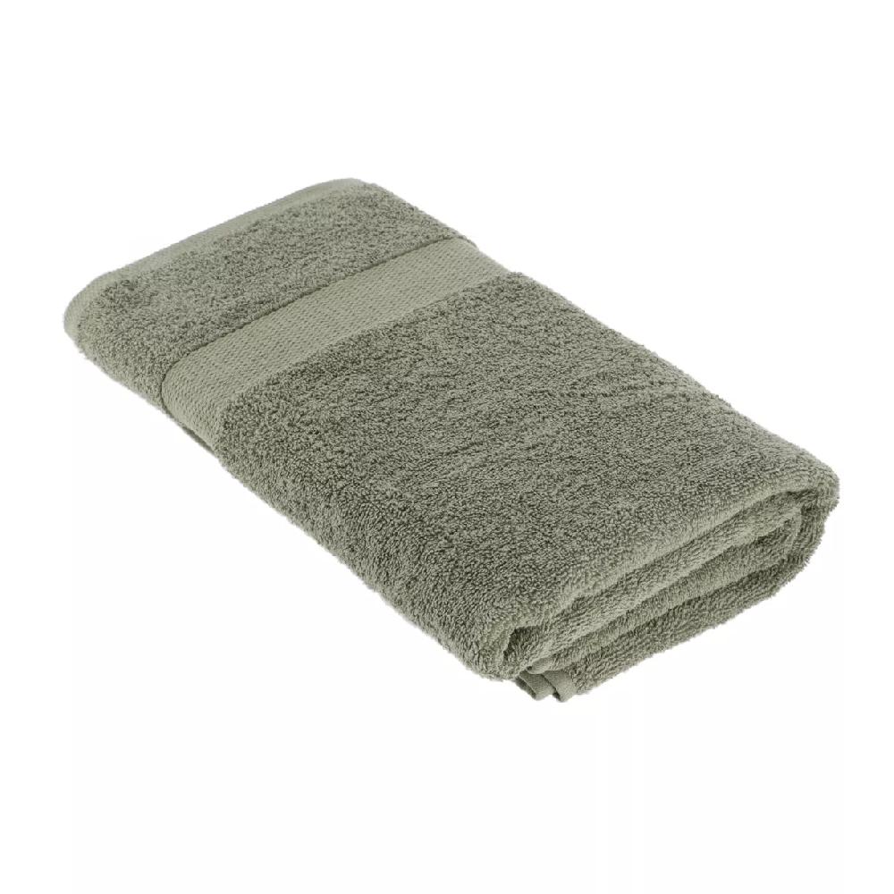 eminza Serviette de bain coton (90 x 150 cm) Timeless Vert kaki