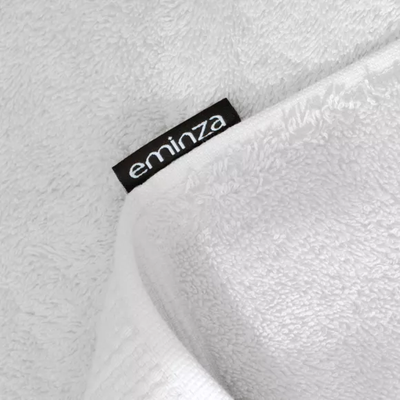 Eminza Serviette De Bain Coton Bio (30 X 50 Cm) Méline Blanc Chantilly