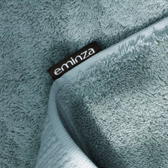 Eminza Serviette De Bain Coton Bio (30 X 50 Cm) Méline Bleu Glacier
