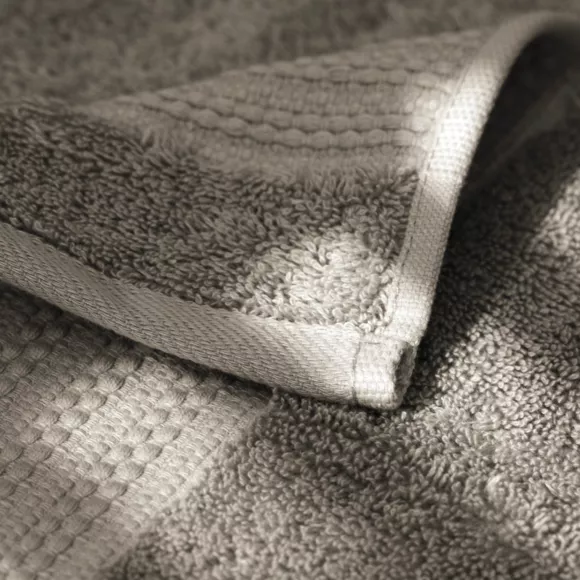 Eminza Serviette De Bain Coton Bio (30 X 50 Cm) Méline Gris Argile