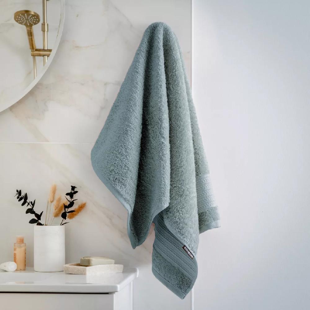 eminza Serviette de bain coton bio (50 x 90 cm) Méline Bleu glacier