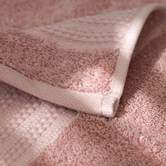 Eminza Serviette De Bain Coton Bio (70 X 130 Cm) Méline Rose Pêche