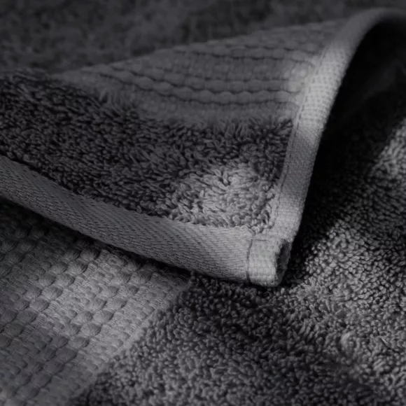 Eminza Serviette De Bain Coton Bio (90 X 150 Cm) Méline Gris Orage