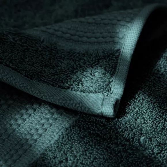 Eminza Serviette De Bain Coton Bio (90 X 150 Cm) Méline Vert émeraude